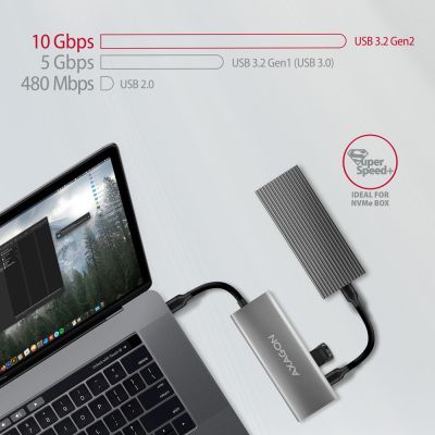 4. AXAGON HMC-5G21 USB-HUB 2x USB-A + 2x USB-C + HDMI 4K/30Hz, USB-C 3,1 - 13cm
