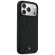 4. Etui Mercedes Leather with Crossed Lines MagSafe na iPhone 17 Pro - czarne