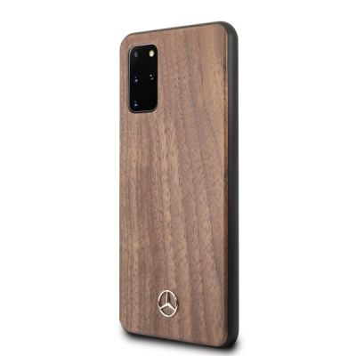 2. Etui Mercedes Wood Line Walnut na Samsung Galaxy S20+ - brązowe