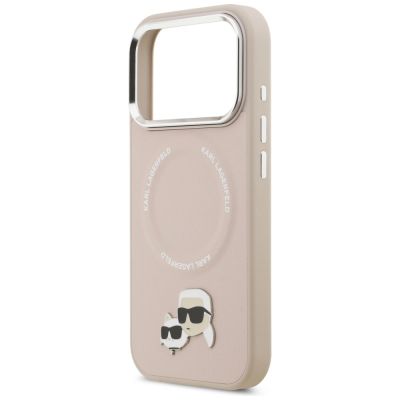 6. Etui Karl Lagerfeld Karl & Choupette Pins MagSafe do iPhone 17 Pro - różowe