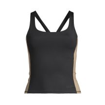Koszulka damska CASALL Shaped Block Built in Bra Tank kolor czarny