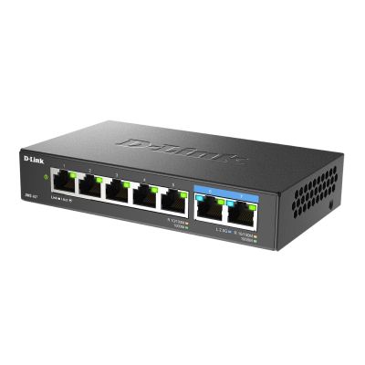2. Switch sieciowy D-Link DMS-107/E łącza sieciowe Nie zarządzany Gigabit Ethernet (10/100/1000) Czarny