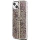 2. Etui Guess IML 4G Gold Stripe na iPhone 15 Plus / 14 Plus - brązowe