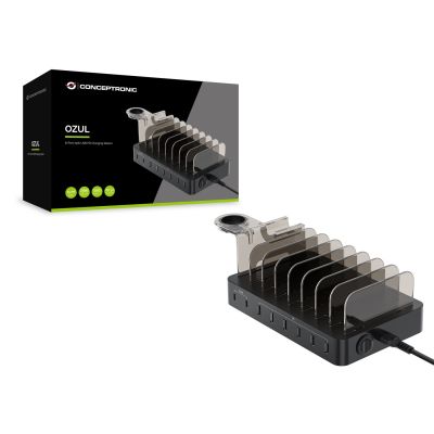 4. Conceptronic OZUL02B ładowarka do urządzeń przenośnych Uniwersalne Czarny Prąd przemienny Wewnętrzna