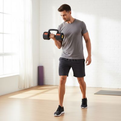 2. HL05 3w1 HANTLA REGULOWANA Z FUNKCJĄ PODPÓRKI DO POMPEK I KETTLEBELLA HMS