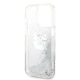 7. Etui Karl Lagerfeld Glitter Choupette Head na iPhone 14 Pro - srebrne