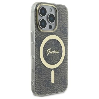3. Etui Guess IML 4G MagSafe na iPhone 16 Pro Max - brązowe