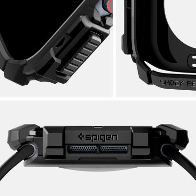 9. Etui Spigen Rugged Armor na Apple Watch 10 (42 mm) - czarne