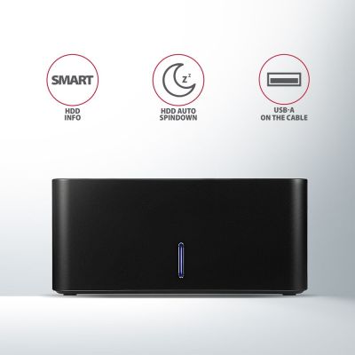 6. Axagon ADSA-SN stacja dokująca do dysków twardych USB 3.2 Gen 1 (3.1 Gen 1) Type-A Czarny