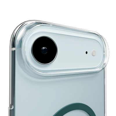 6. Etui Puro Lite Mag TPU+PC kompatybilne z MagSafe na iPhone 17 Air - przezroczyste z turkusowym pierścieniem