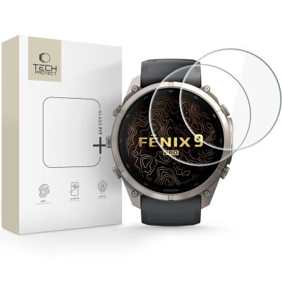 Szkło hartowane Tech-Protect Glass Fit+ 2-Pack na Garmin Fenix 9 Pro 51 mm