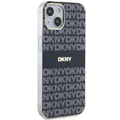 4. Etui DKNY IML Mono & Stripe MagSafe na iPhone 15 Plus / 14 Plus - czarne