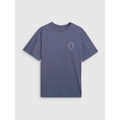 8. T-shirt oversize z nadrukiem męski 4F 4FWAW25TTSHM2401-32S