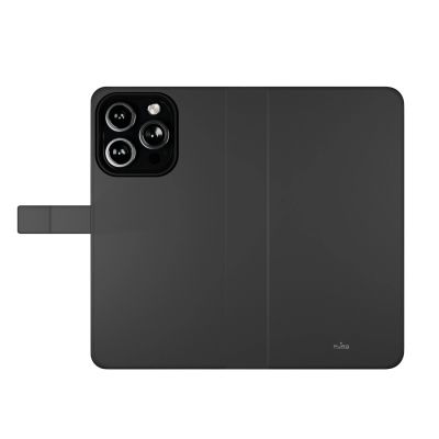 7. Etui z ekoskóry Puro Wallet Detachable MagSafe 2w1 z klapką i portfelem do iPhone 16 Pro - czarne