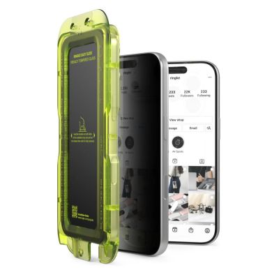 2. Szkło hartowane Ringke Easy Slide Privacy 2-Pack prywatyzujące na iPhone 18 Pro Max