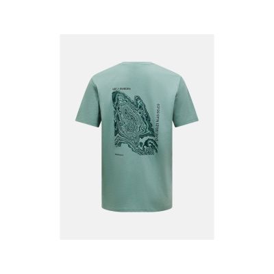 2. Koszulka męska PEAK PERFORMANCE M Explore Graphic Tee kolor zielony