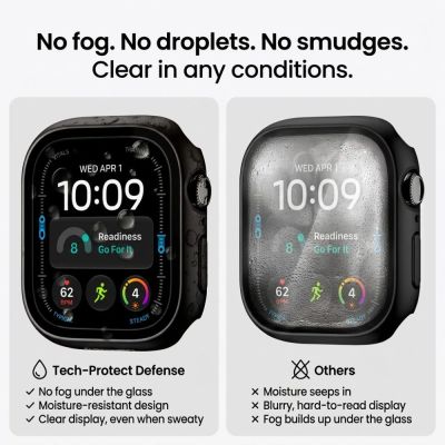 13. Etui Tech-Protect Defense Titanium & Clear 2-Pack na Apple Watch 49 mm