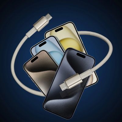 10. Kabel Baseus Tungsten Gold USB-C / USB-C 100W 1m - złoty