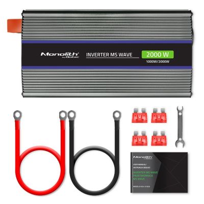 10. Qoltec Przetwornica napięcia Monolith 2000 MS Wave | 12V na 230V | 1000/2000W | USB