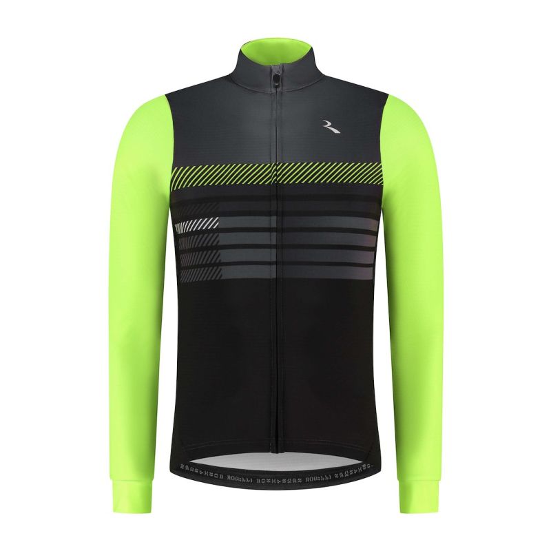 Rogelli koszulka dł.r STRYDE czarny-fluor M