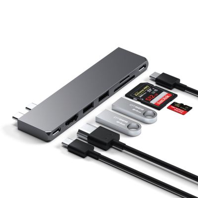 4. Hub Satechi Type-C Pro Hub Slim gwiezdna szarość - Smukła obudowa