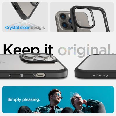 7. Etui Spigen Ultra Hybrid na iPhone 14 Pro - czarny mat