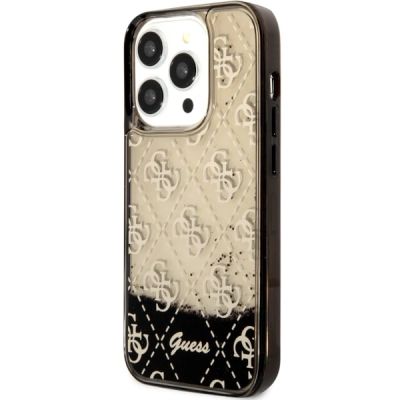 2. Etui Guess Liquid Glitter 4G Transculent na iPhone 14 Pro - czarne