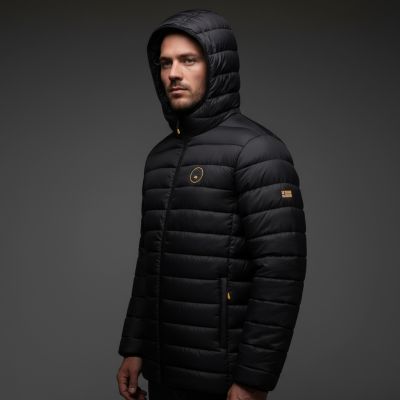 5. Kurtka męska Geographical Norway AMIGOMAP LONG HOOD DB BLACK MEN 233 BLACK (WZ5085H/GN-NOIR)