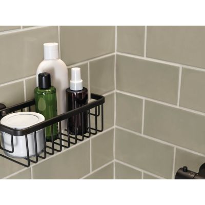4. TESA MOON BLACK Aluminium Do zawieszenia na ścianę Koszyk prysznicowy