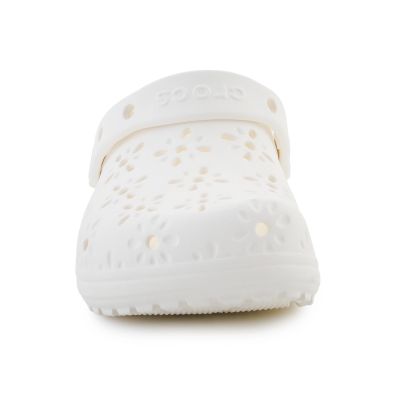 2. Crocs Classic Floral Cut Out Clog 210927-0WV Chalk