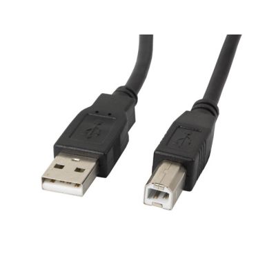 Kabel Lanberg CA-USBA-11CC-0050-BK (USB 2.0 typu A M - USB 2.0 typu B M; 5m; kolor czarny)