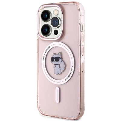 2. Etui Karl Lagerfeld IML Choupette MagSafe na iPhone 15 Pro - różowe