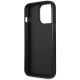 7. Etui Guess Saffiano Triangle Logo na iPhone 14 Pro Max - srebrne