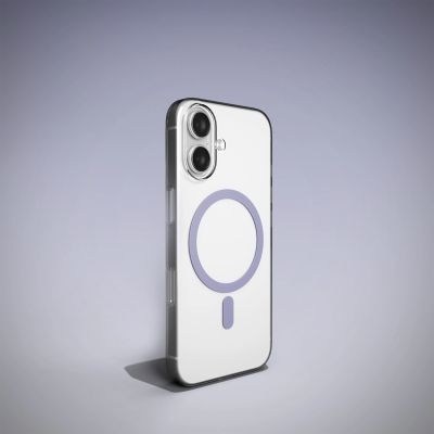 8. Etui Puro Lite Mag TPU+PC kompatybilne z MagSafe na iPhone 17 - przezroczyste z różowym pierścieniem
