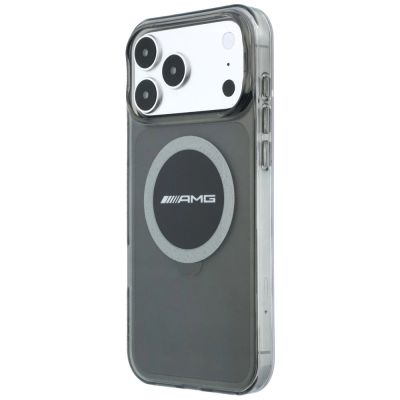 2. Etui Mercedes AMG IML Transparent Bicolor Block MagSafe na iPhone 18 Pro Max / 17 Pro Max - czarno-szare