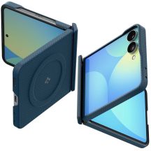 Etui Spigen AirSkin Aramid MagFit MagSafe na Samsung Galaxy Z Flip 8 - granatowe