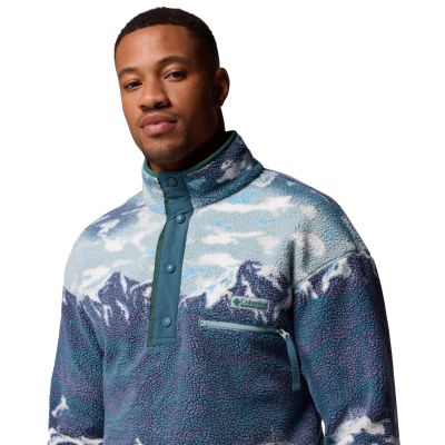 4. Columbia Helvetia II Printed Half Snap Fleece 2098461461 Niebieskie L
