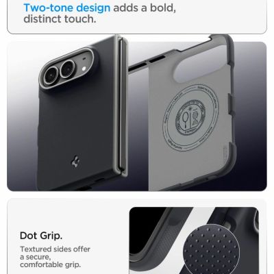 8. Etui Spigen Nano Pop MagSafe na iPhone Duo - czarno-szare