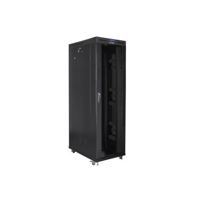 5. LANBERG SZAFA STOJĄCA RACK 19" 42U 800X1200 DRZWI SZKLANE LCD CZARNA FF01-8242-12BL (FLAT PACK)