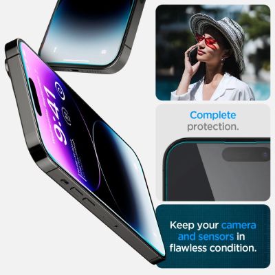 12. Szkło hartowane Spigen Glas.tR EZ Fit na iPhone 14 Pro Max - 2 szt.