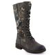 Wodoodporne kozaki damskie oficerki sznurowane szare Rieker  94731-90