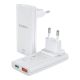 2. Ładowarka sieciowa Choetech PD6011 65 W GaN Ultra USB-C + USB-A - biała