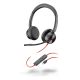 10. Zestaw słuchawkowy POLY Blackwire 8225 Stereo 8X225AA USB-C z certyfikatem Microsoft Teams + przejściówka USB-C/A