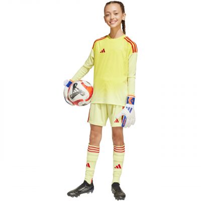 6. Spodenki dla dzieci adidas Tiro 24 żółto-czerwone JC6206
