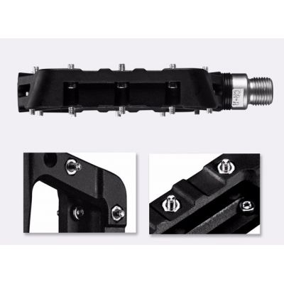 9. Zestaw pedałów rowerowych Rockbros 2017-12CBK z nylonu - czarny