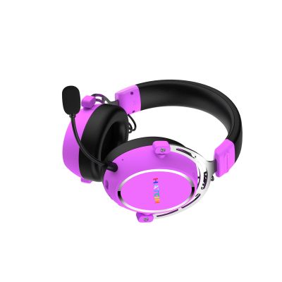 8. Słuchawki dla graczy Hator HYPERGANG 3 Wireless bezprzewodowe fioletowe