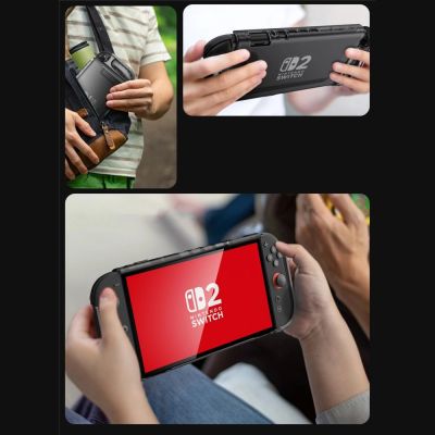 6. Etui Supcase Crystal na Nintendo Switch 2 - przezroczysto-czarne