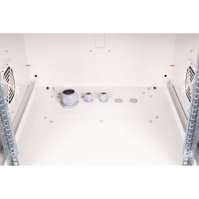 14. Digitus Szafa sieciowa wisząca 19" 9U rack 600x600, drzwi pełne, szary, niedzielona, złożona, IP55, 100kg