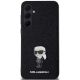 3. Etui Karl Lagerfeld Fixed Glitter Ikonik Logo Metal Pin na Samsung Galaxy A55 - czarne