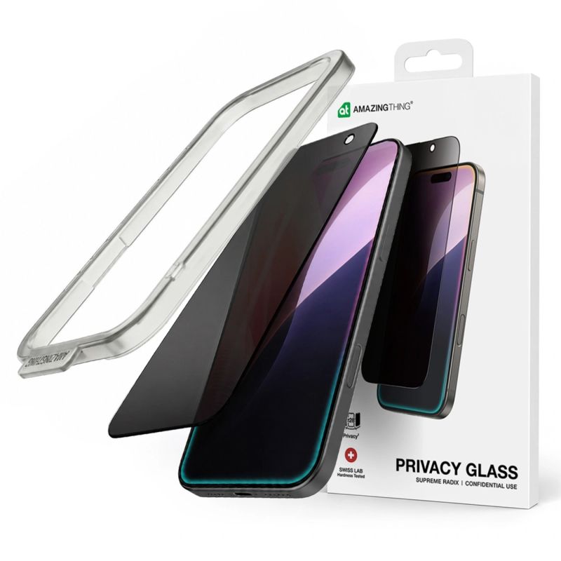 16. Szkło hartowane AMAZINGTHING Radix Privacy Glass prywatyzujące do iPhone 16